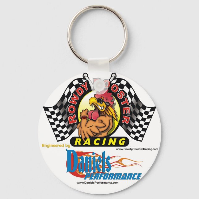 Rowdy Rooster Racing Keychain (Front)