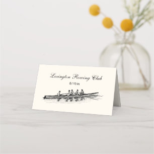 Rowers Crew Team Place Card Escort Card Ivory