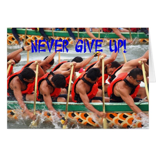 Rowers Dragon Boat Race Montrer La Persévérance (Devant horizontal)