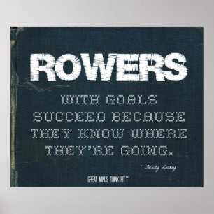Rowers with Goals Succeed in Denim Poster