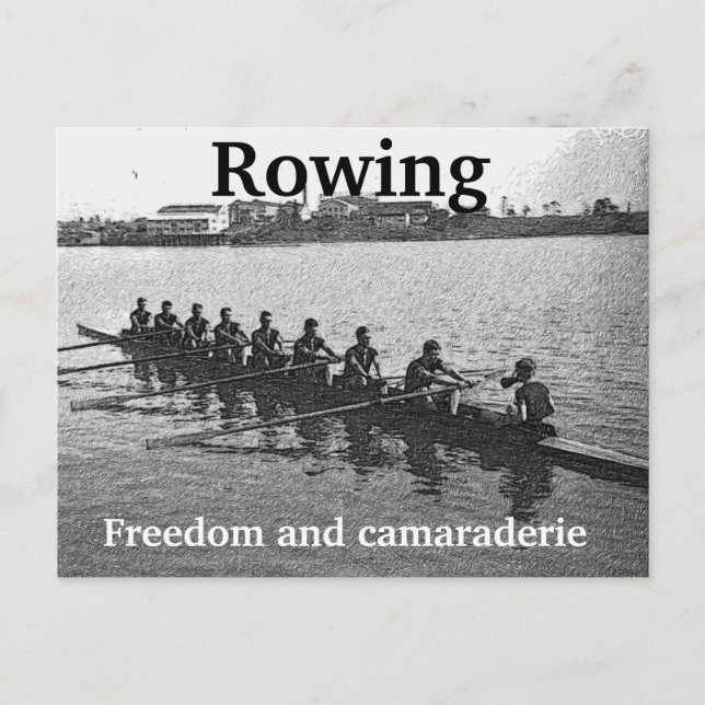 Rowing an emotion and team! postcard (Front)