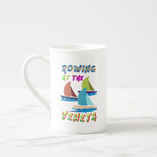 Rowing At The Veneta Bone China Mug (Left)