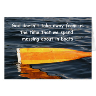 Rowing Boat Saying, customisable card