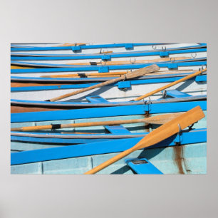 Rowing boats at Henley on Thames UK Poster
