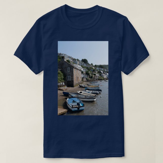Rowing Boats at Noss Mayo T-Shirt (Design Front)