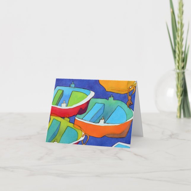 Rowing Boats Notecard (Front)