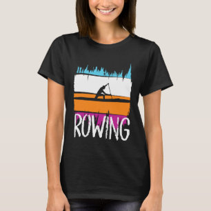 rowing canoe boat paddle row kayak rower T-Shirt