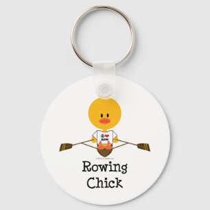 Rowing Chick Keychain