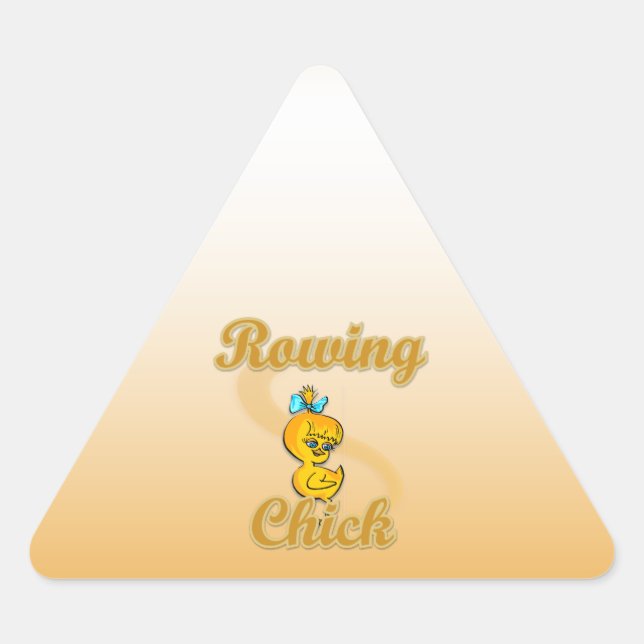 Rowing Chick Triangle Sticker (Front)