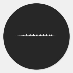 Rowing Classic Round Sticker