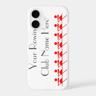 Rowing Club, Sculling Icon in Red