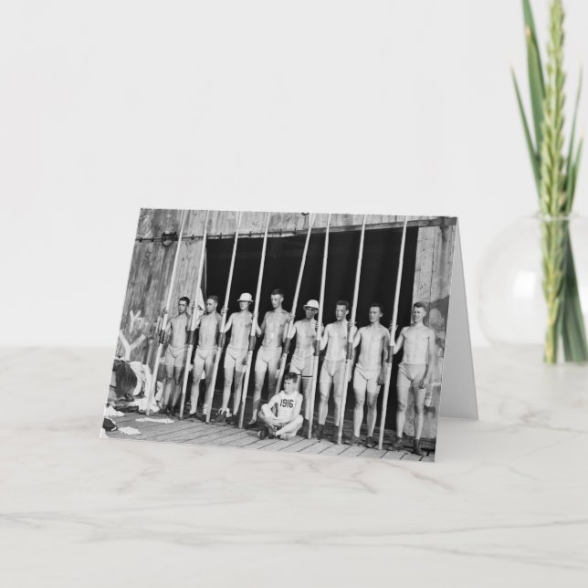 Rowing Crew, 1916 Card (Front)