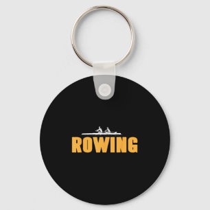 Rowing Crew Minimalist Water Srts Boat Athlete Hum Keychain