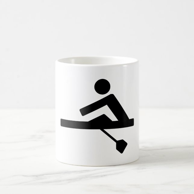 Rowing Crew Pictogram Magic Mug (Center)
