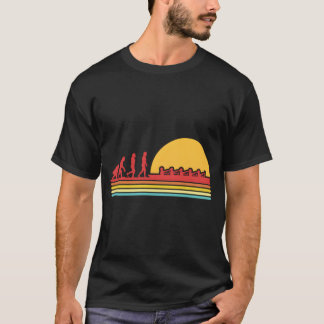 Rowing Evolution Rowboat Paddling Canoeing Kayakin T-Shirt