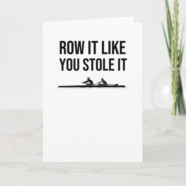 Rowing Gifts | Rower Rowing Crew Rowing Boat Team Card (Front)