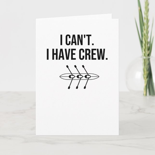 Rowing Gifts | Rower Rowing Crew Rowing Boat Team Card (Front)
