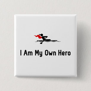 Rowing Hero 2 Inch Square Button