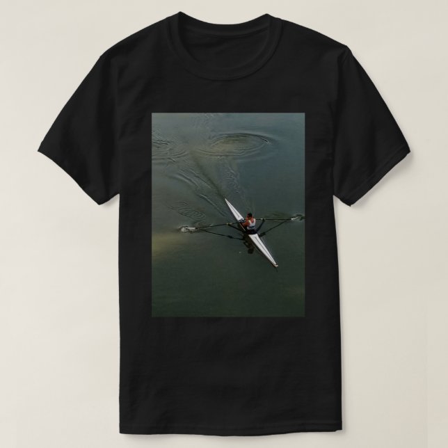 Rowing Kayaking on the River T-Shirt (Design Front)