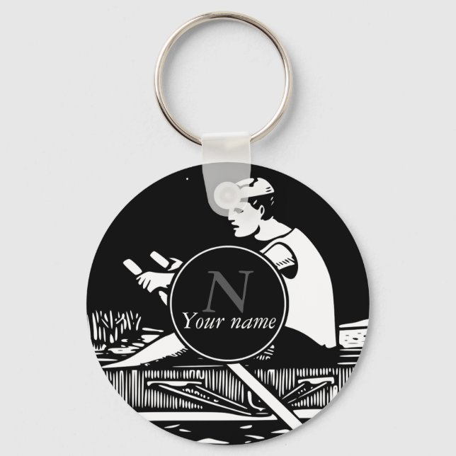Rowing Keychain (Front)