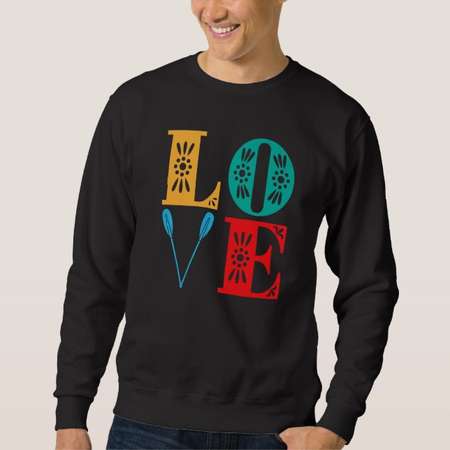 Rowing Love Retro Vintage Colours Sweatshirt (Front)