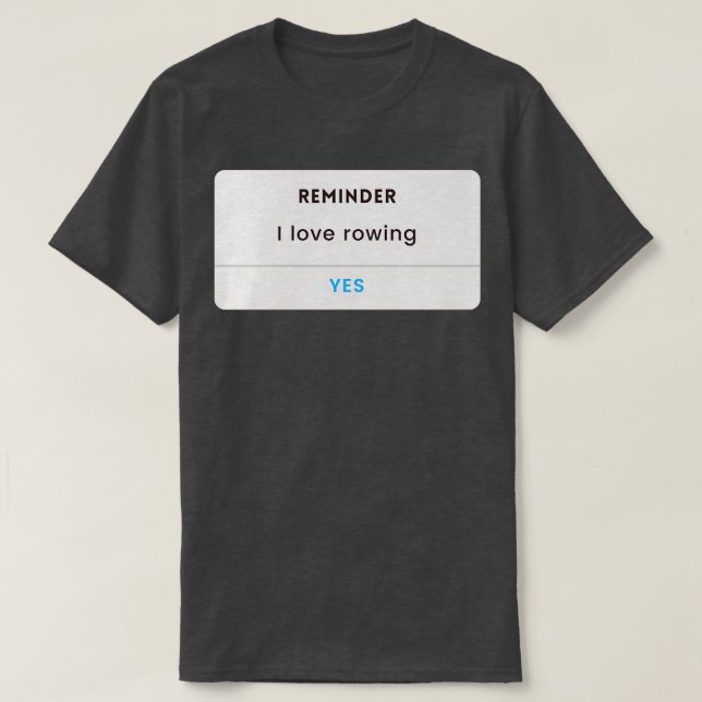 rowing lover rowing funny rowing 1 T-Shirt (Design Front)