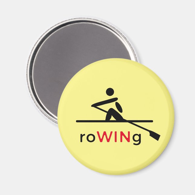RoWINg motivational yellow Magnet (Front/Back)