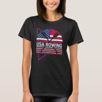 Rowing Row Boat USA Flag Patriotic Usa Rowing