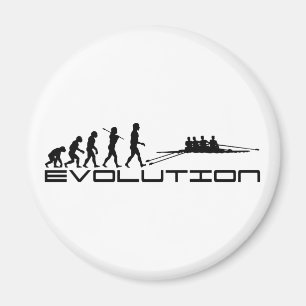 Rowing Rower Water Sport Evolution Art Magnet