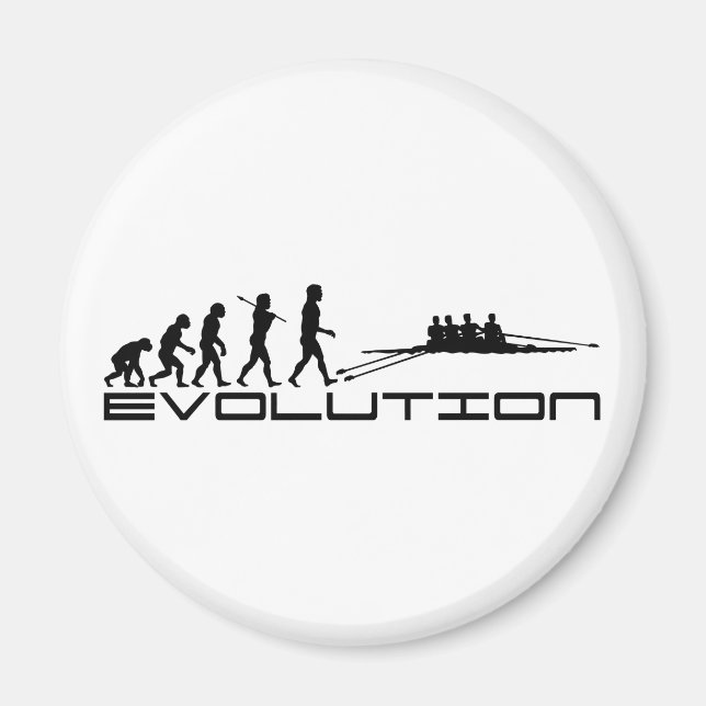 Rowing Rower Water Sport Evolution Art Magnet (Front)