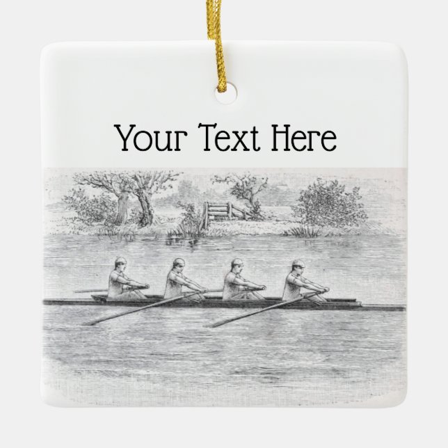 Rowing Rowers Crew Team Water Sports #2  Ceramic Ornament (Front)