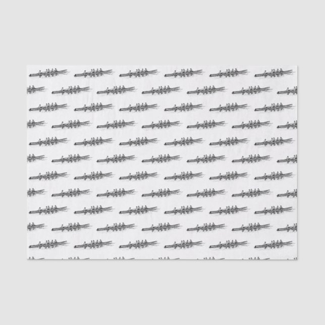 Rowing Rowers Crew Team Water Sports Tissue Paper (Front)