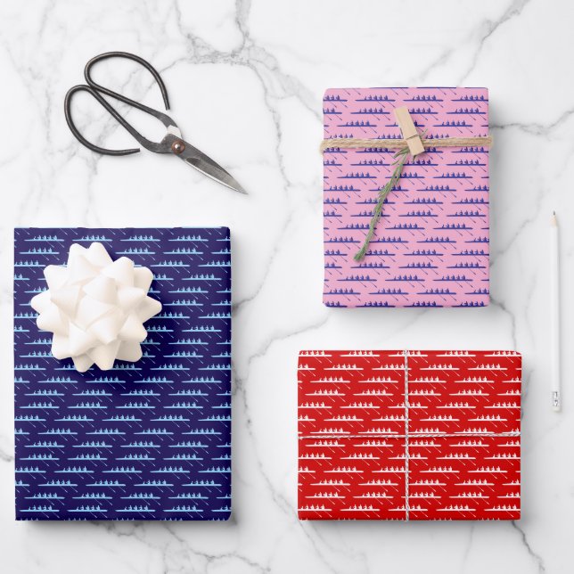 Rowing Rowers DIY Colours 4 Crew Team Multi Colour Wrapping Paper Sheet (Front)