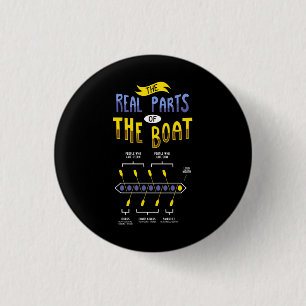 Rowing Rowing Boat 1 Inch Round Button