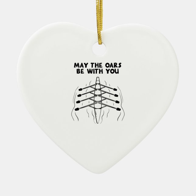 Rowing Rowing Boat Ceramic Ornament (Front)
