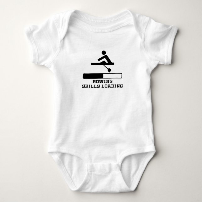 Rowing Skills Loading Baby Bodysuit (Front)