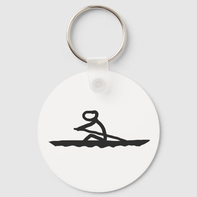 Rowing Stickman Keychain (Front)