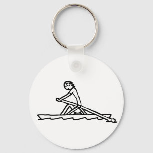 Rowing Stickman Keychain