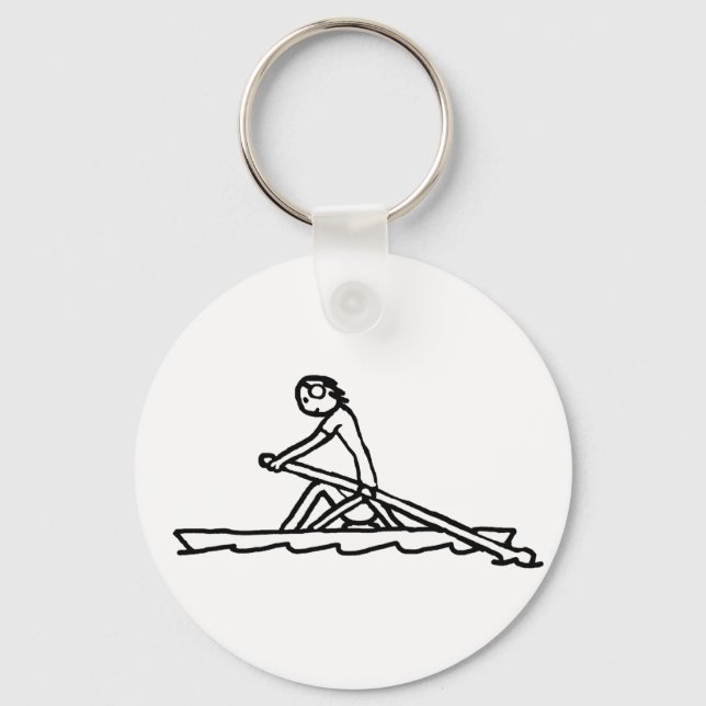 Rowing Stickman Keychain (Front)