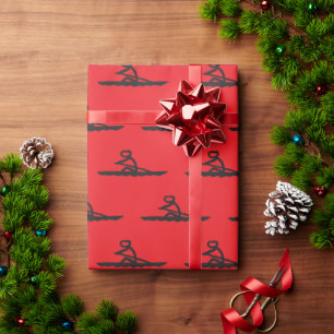 Rowing Stickman Wrapping Paper