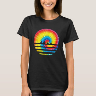 Rowing Team Sunset Lake Shirt Crew Sport Tie Dye T