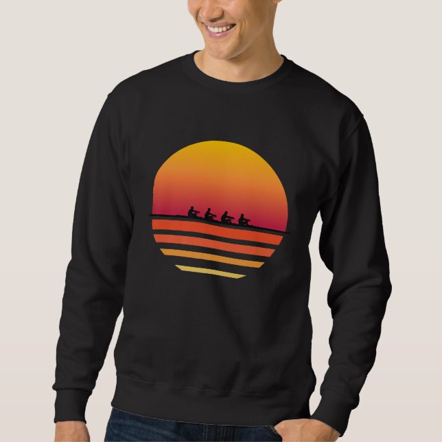 Rowing Team Sunset Lake Shirt Cute Crew Sport Tee  (Front)