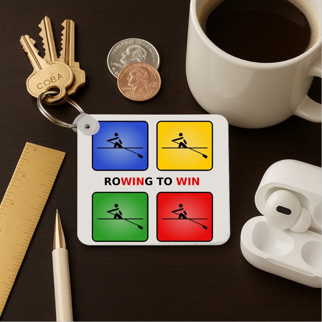 Rowing to win four colours crew keychain (Creator Uploaded)