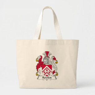 Rowlett Family Crest Large Tote Bag