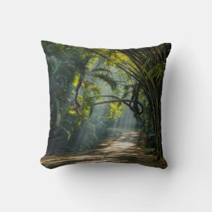 Rows of Bamboo Throw Pillow
