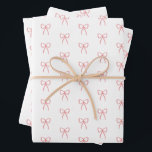 Rows of Bows Coquette in Light Pink Wrapping Paper<br><div class="desc">This precious coquette bow print provides the perfect finishing touch when presenting your thoughtful gift! Whether it’s a bridal shower,  baby shower,  birthday,  or “Just Because” gift,  this paper adds a special layer to the gifting experience.</div>
