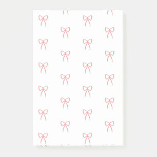 Rows of Bows in Coquette Pink Post-It Notes