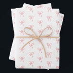 Rows of Bows in Light Pink Wrapping Paper<br><div class="desc">This precious bow print provides the perfect finishing touch when presenting your thoughtful gift! Whether it’s a bridal shower,  baby shower,  birthday,  or “Just Because” gift,  this paper adds a special layer to the gifting experience.</div>