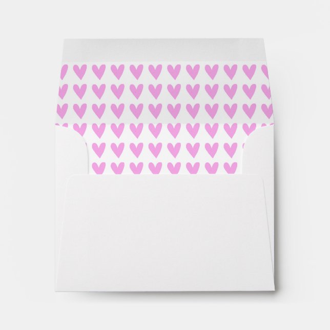 “Rows of Hearts” Envelope (Back (Bottom))