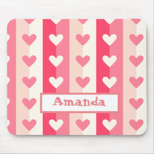 Rows of Hearts Mouse Pad
